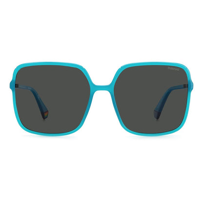 Lunettes de soleil Polaroid en plastique bleu