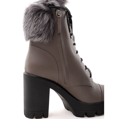 Botte en cuir écologique beige de Giuseppe Zanotti