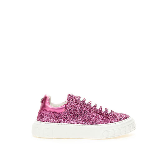 Casadei Fuchsia Elegance leren sneakers