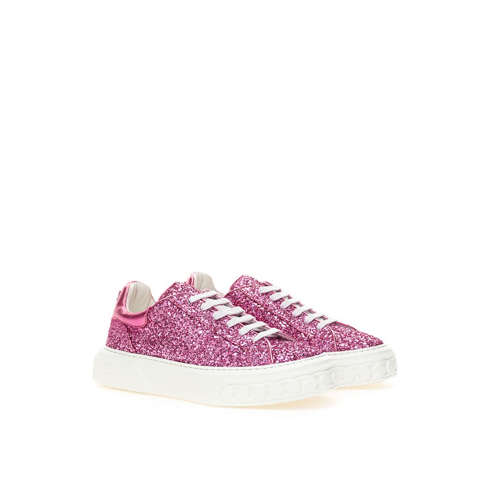 Sneakers en cuir Casadei Fuchsia Elegance
