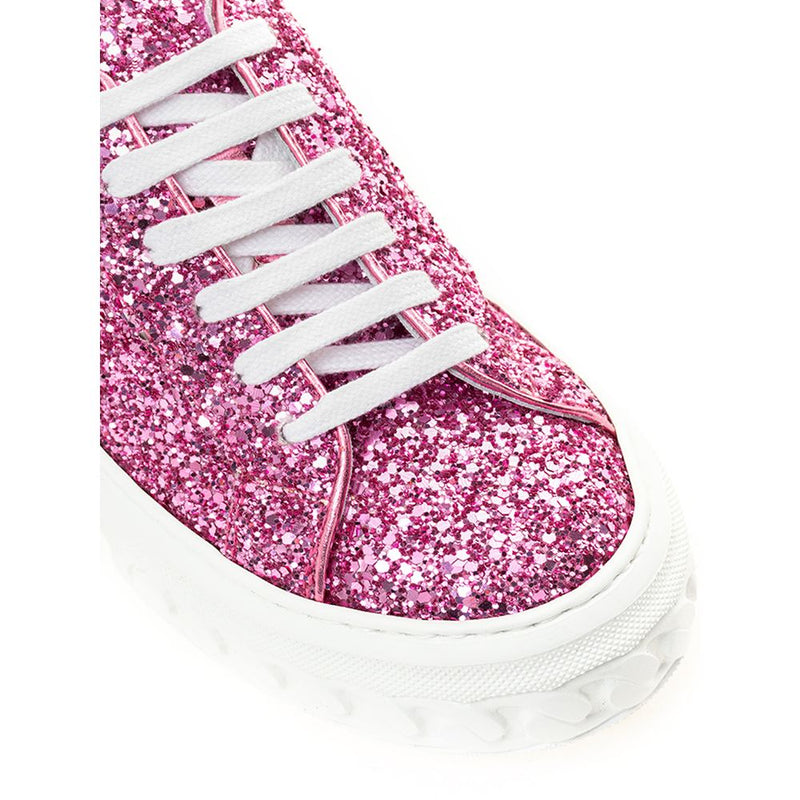 Casadei Fuchsia Elegance Leather Sneakers - Luxe et Confort
