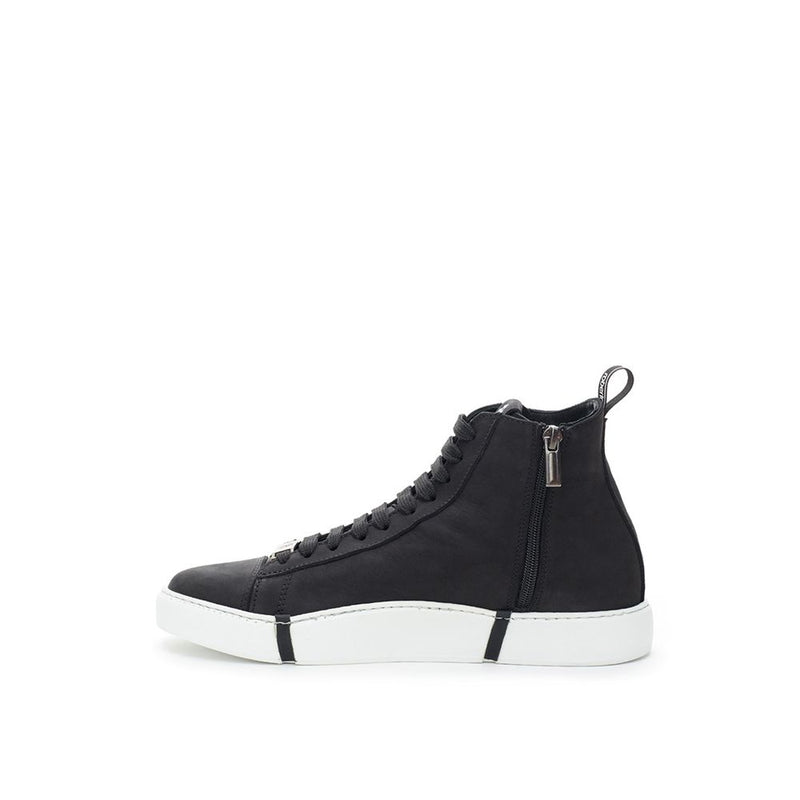 Roberto Cavalli Elegant Suede Sneakers - Chic Black