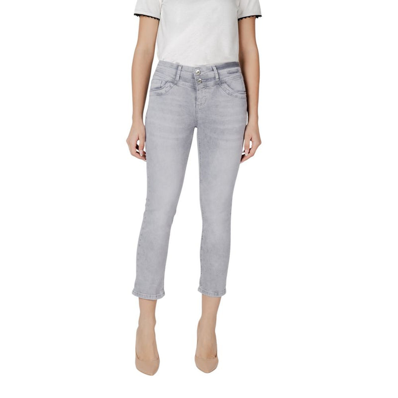 Jeans Slim Fit Street One QR Style-Jane en Coton Gris pour Femme