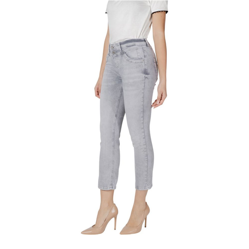 Jeans Slim Fit Street One QR Style-Jane en Coton Gris pour Femme