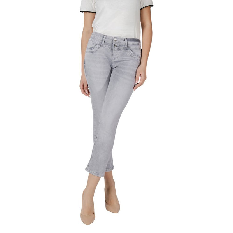 Jeans Slim Fit Street One QR Style-Jane en Coton Gris pour Femme