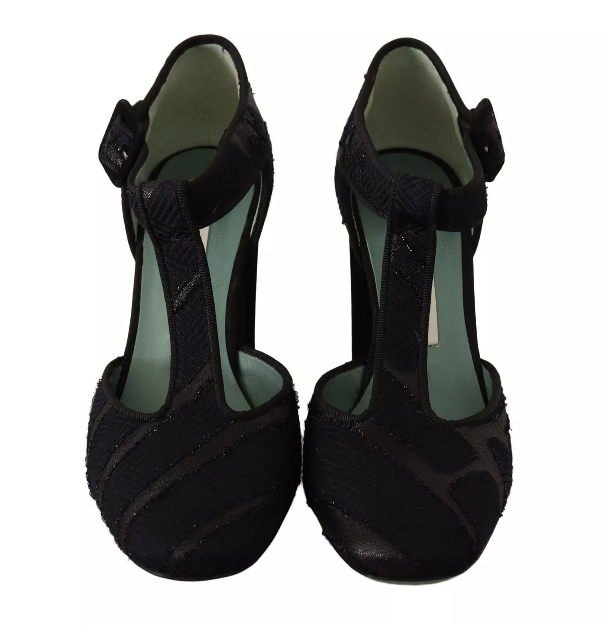 Sandales à talons blocs en cuir suédé noir Paola D'Arcano