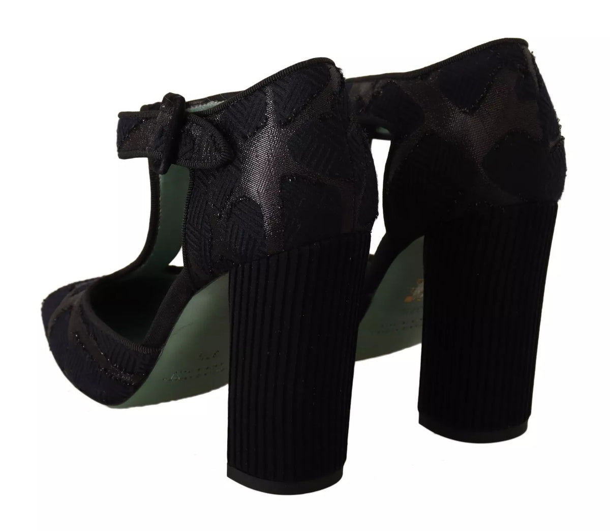 Sandales à talons blocs en cuir suédé noir Paola D'Arcano