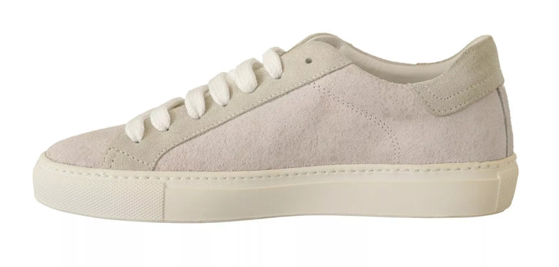 HIDE & JACK Off White Low Top Lace Up Sneakers for Women