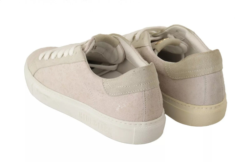 HIDE & JACK Off White Low Top Lace Up Sneakers for Women