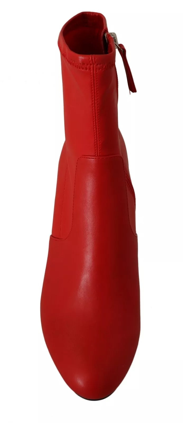 Steve Madden Red Leather Block Heels Ankle Boots