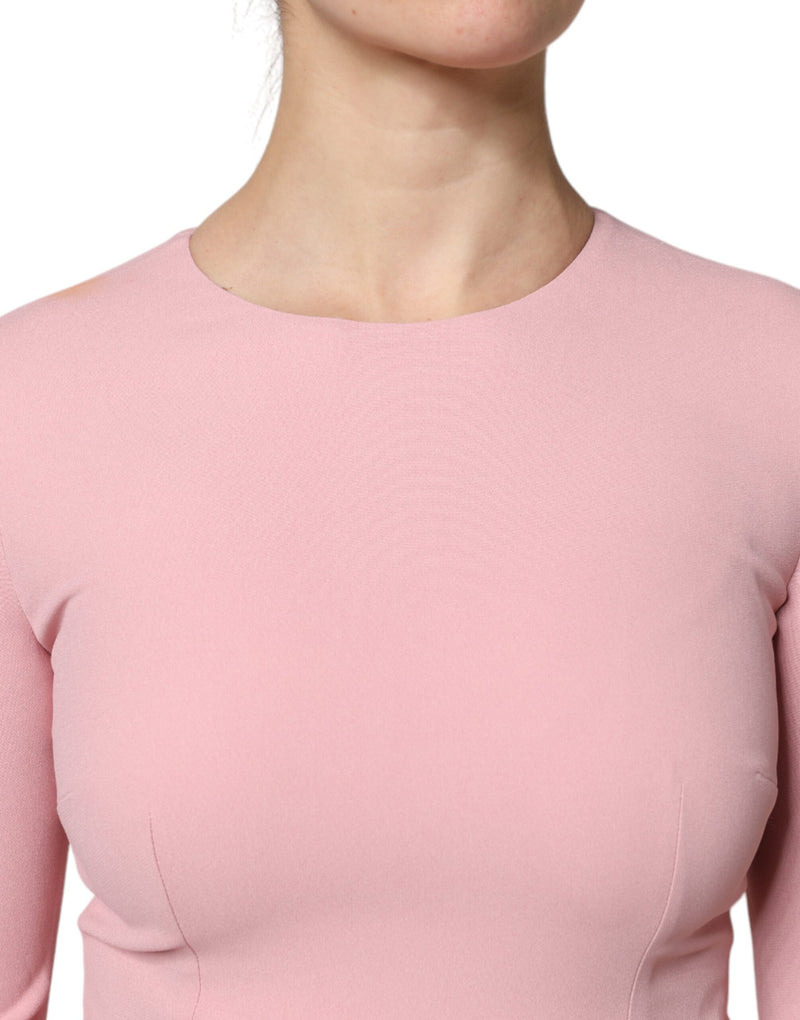 Robe A-ligne Flare Rose Dolce & Gabbana avec Manches 3/4