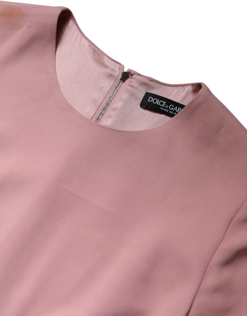 Robe A-ligne Flare Rose Dolce & Gabbana avec Manches 3/4