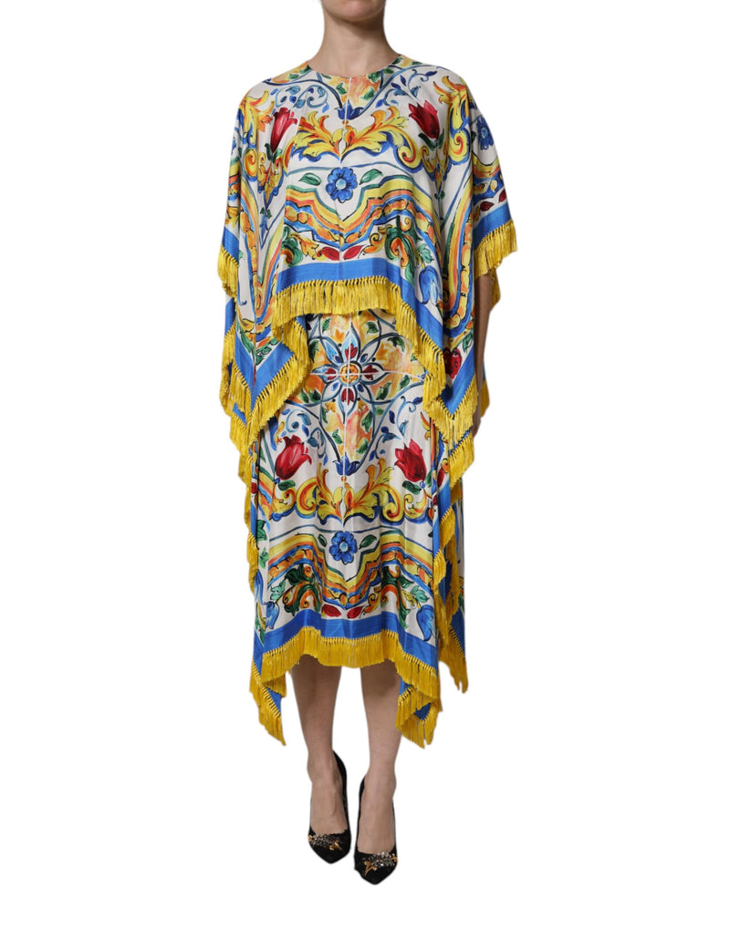 Robe Maxi Kaftan Multicolore Majolique Dolce & Gabbana