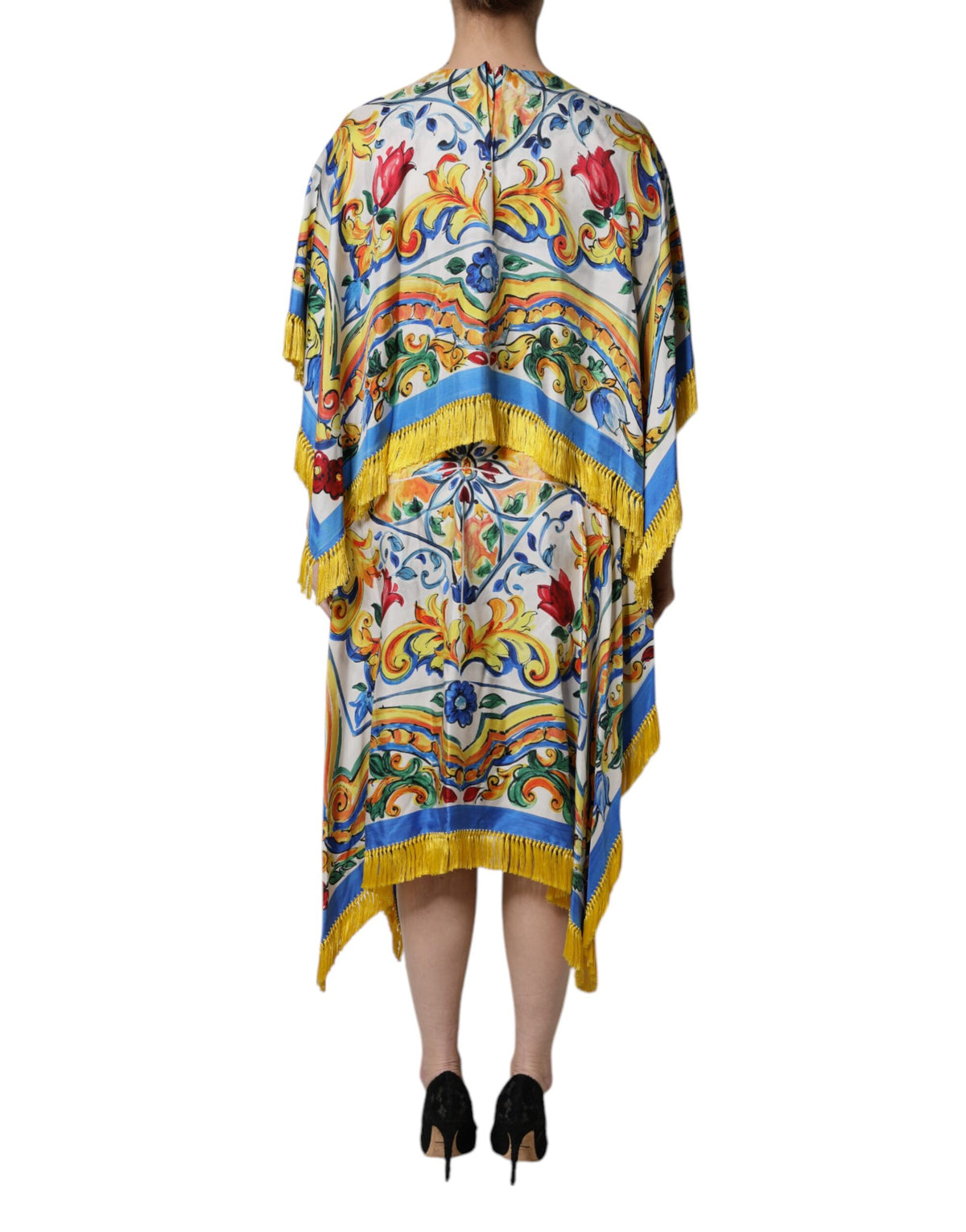 Robe Maxi Kaftan Multicolore Majolique Dolce & Gabbana