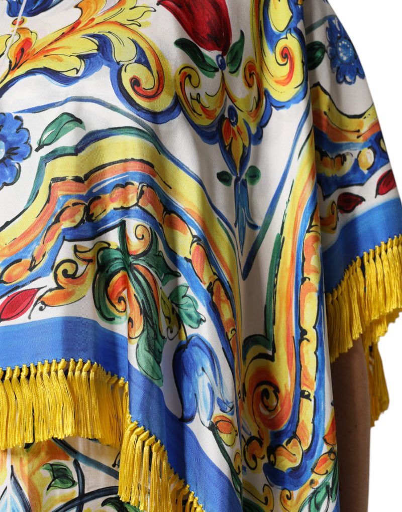 Robe Maxi Kaftan Multicolore Majolique Dolce & Gabbana