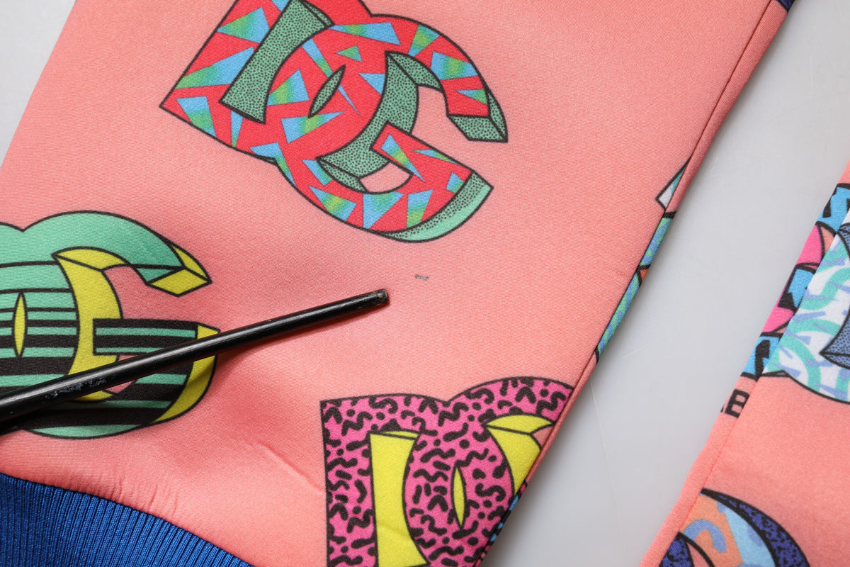 Dolce & Gabbana Pink Logo Monogram Jogger Sweatpants