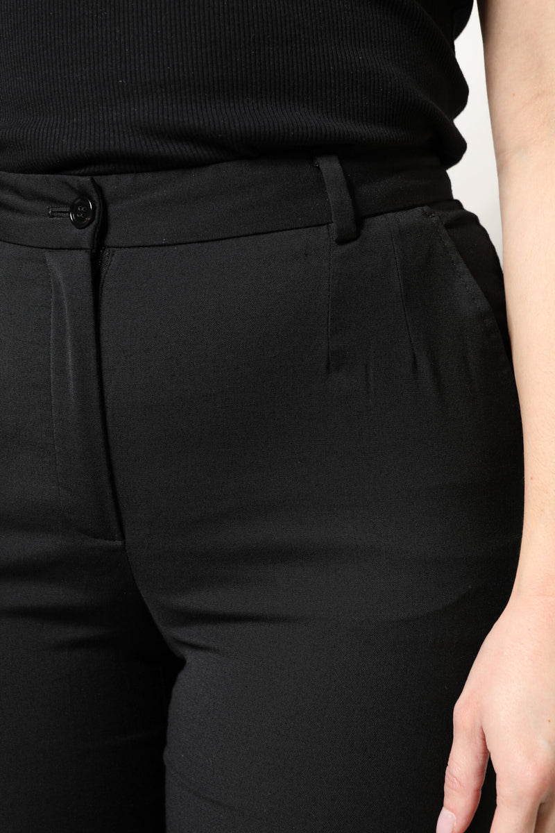 Dolce & Gabbana Pantalons Slim Fit Taille Haute Noirs
