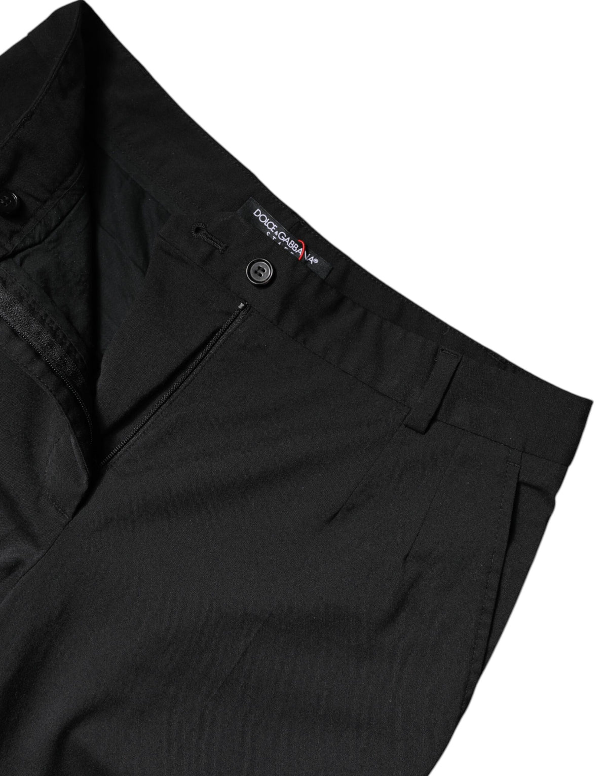 Dolce & Gabbana Pantalons Slim Fit Taille Haute Noirs