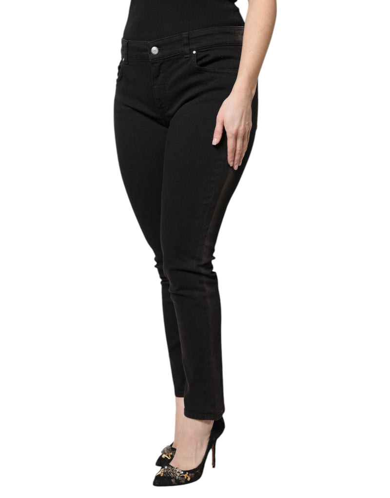 Dolce & Gabbana Jeans Skinny Noir Taille Haute