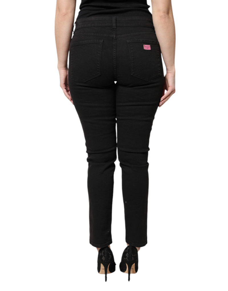 Dolce & Gabbana Jeans Skinny Noir Taille Haute