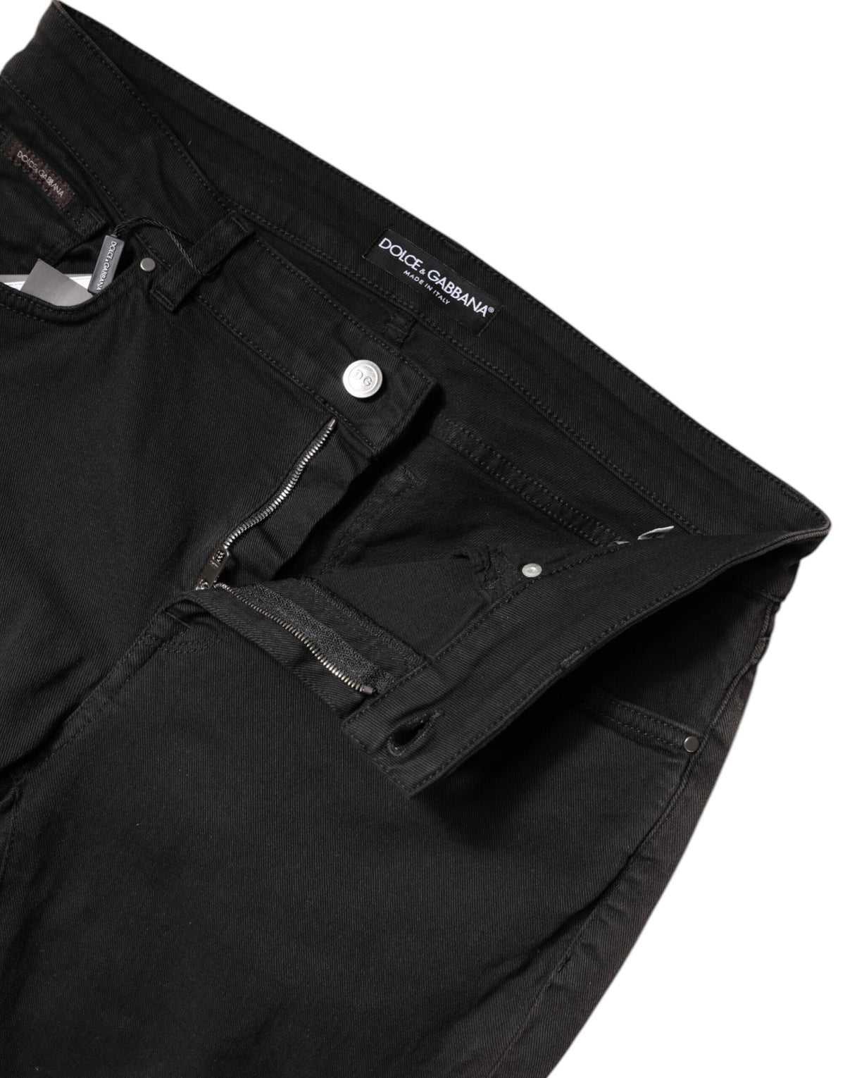 Dolce & Gabbana Jeans Skinny Noir Taille Haute