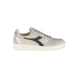 Diadora Gray Leather Women Sneaker with Swarovski Crystals