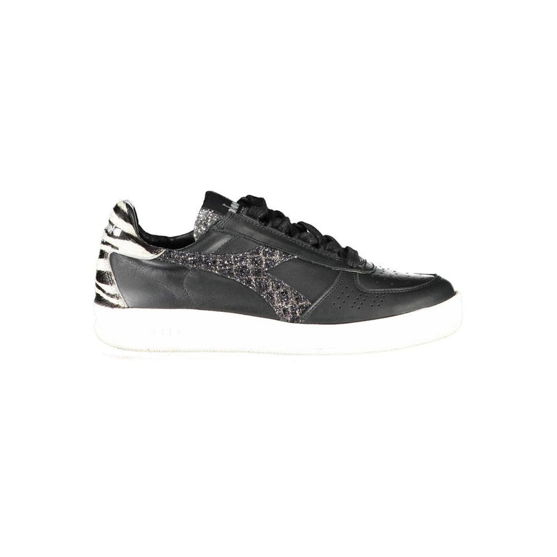Diadora Black Leather Women's Sneakers - All-Day Comfort and Style