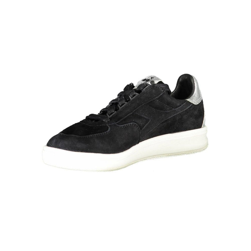 Diadora Black Leather Women Sneaker - All-Day Stylish Comfort