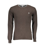 Pull en laine marron US POLO ASSN. pour homme