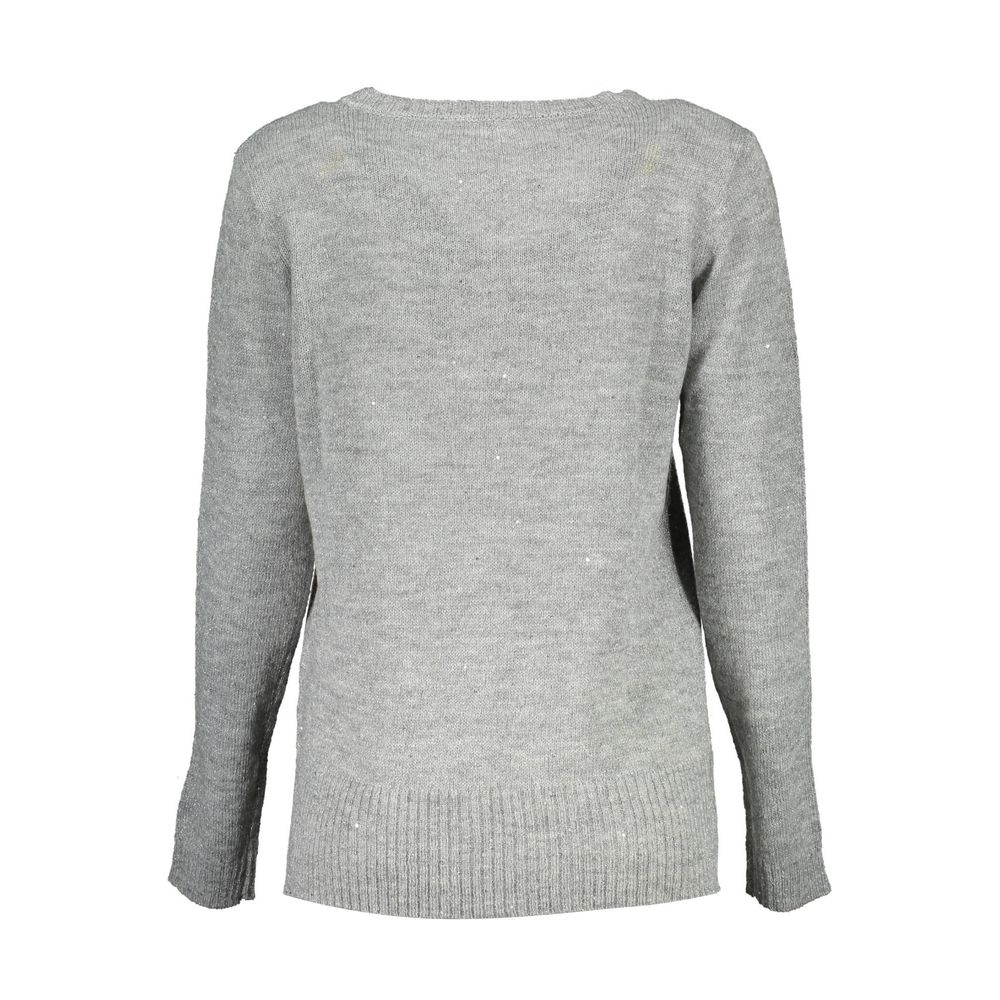U.S. POLO ASSN. Silver Wool Women Sweater - Chic & Comfortable