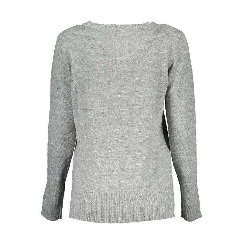 U.S. POLO ASSN. Silver Wool Women Sweater - Chic & Comfortable