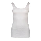 Silvian Heach Top Femme Blanc en Coton - Débardeur à Épaules Larges