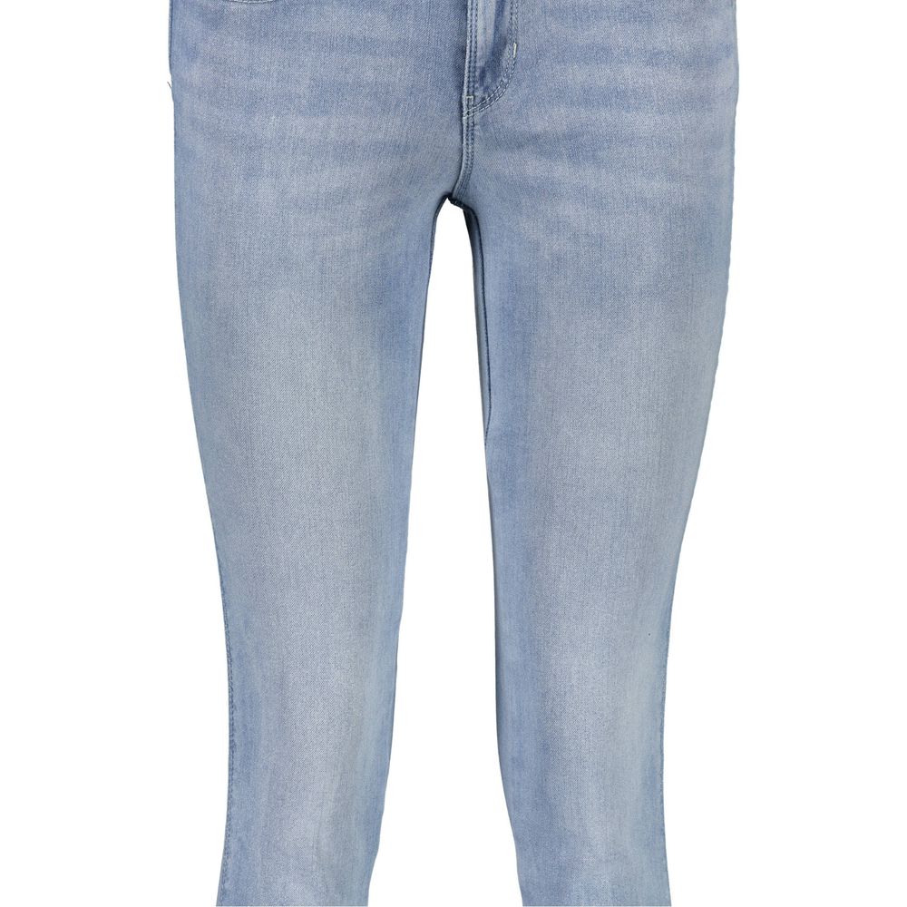 Guess Jeans Femme Bleu - Jean en Coton à 5 Poches Classique