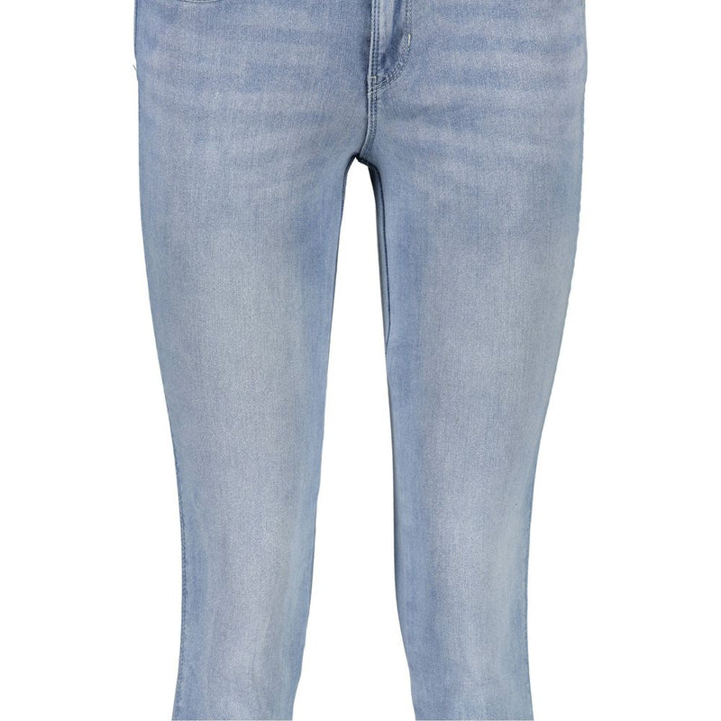 Guess Jeans Femme Bleu - Jean en Coton à 5 Poches Classique