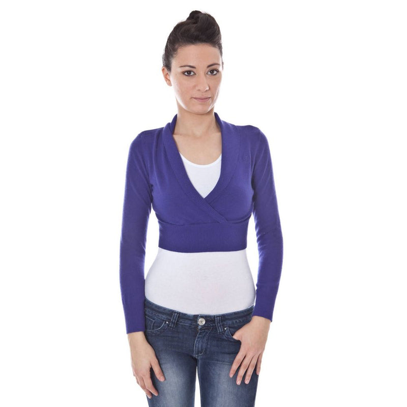 Datch Purple Wool Sweater - Élégant Pull à Manches Longues en V