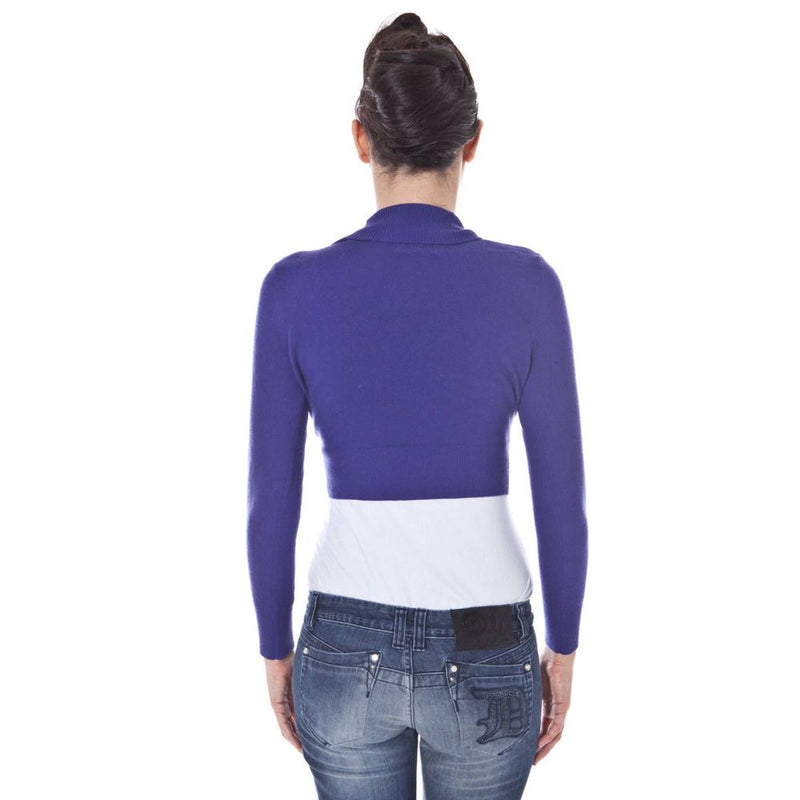 Datch Purple Wool Sweater - Élégant Pull à Manches Longues en V