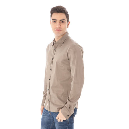 Chemise homme en coton vert de Costume National