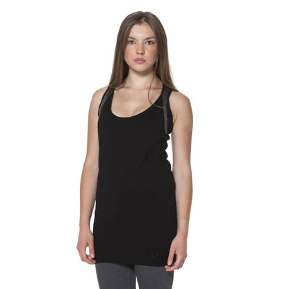 T-shirt Fred Perry en laine noire pour femme