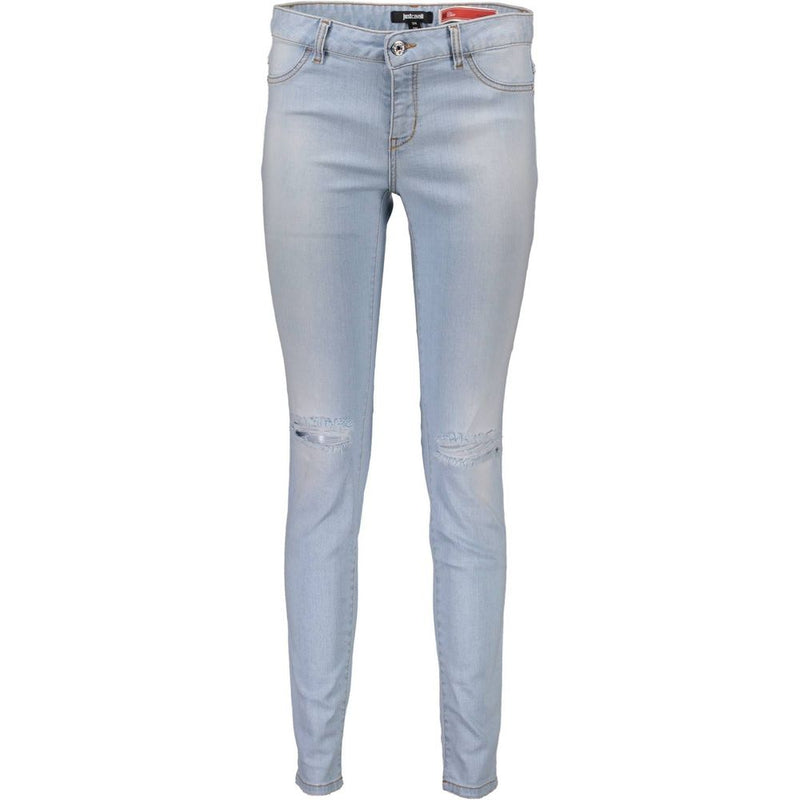 Just Cavalli Blue Cotton Women Jeans - Edgy Sophistication