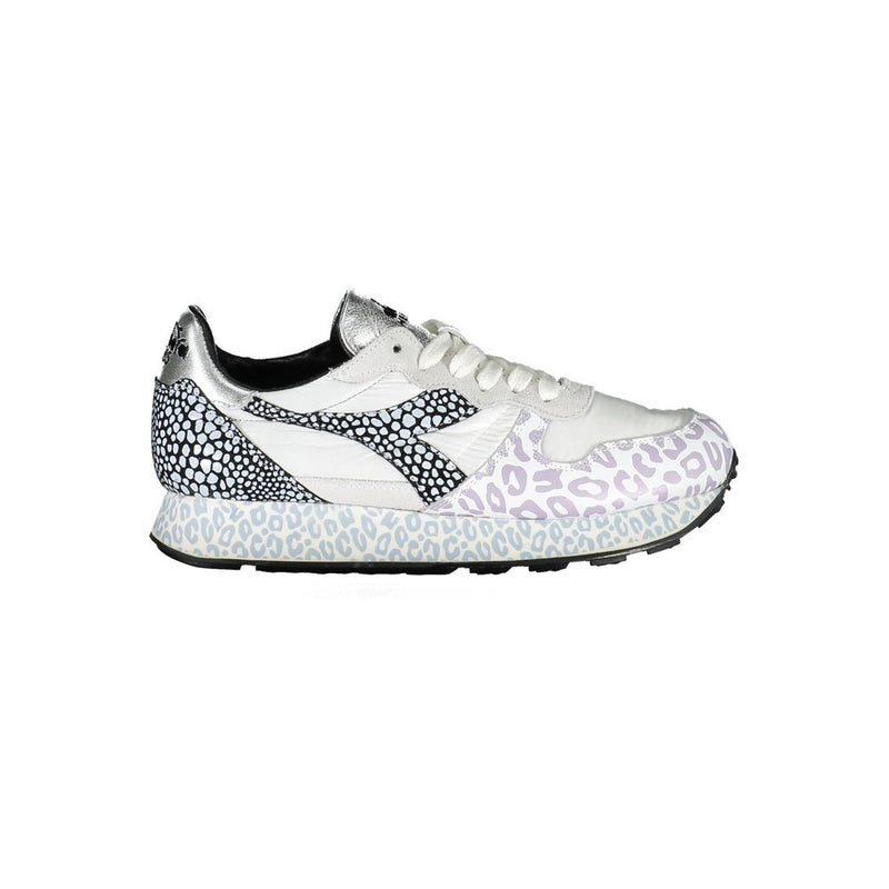 Diadora White Fabric Women Sneaker - Confort et Élégance