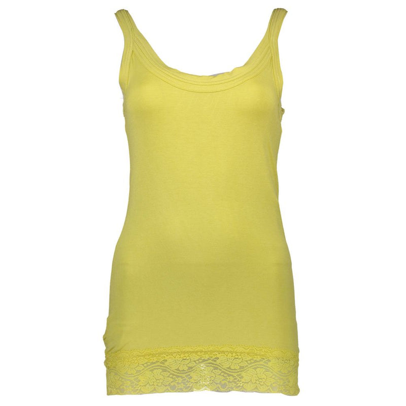 Silvian Heach Top Femme Jaune en Coton - Design Chic et Élégant