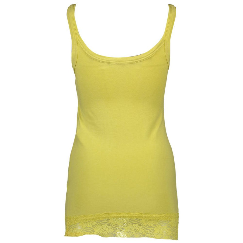 Silvian Heach Top Femme Jaune en Coton - Design Chic et Élégant