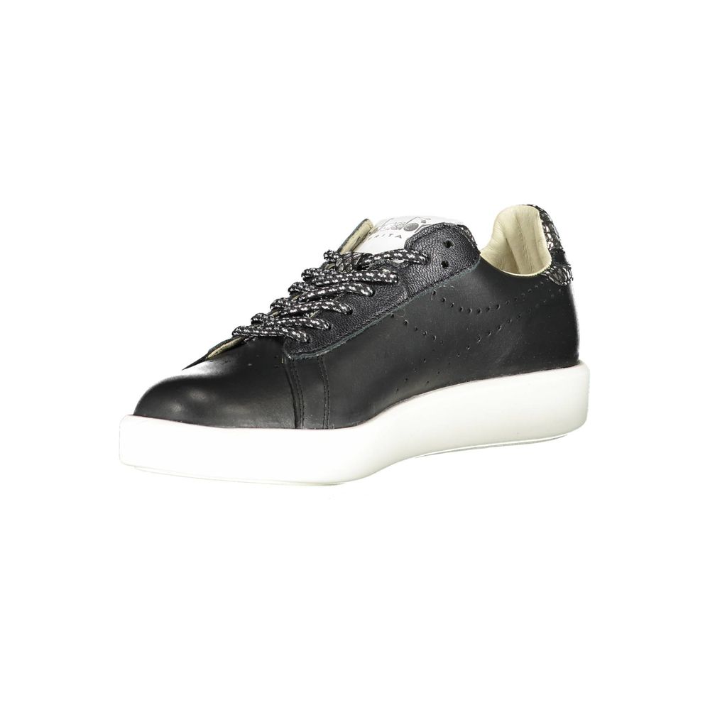 Diadora Black Leather Women Sneaker - Stylish and Comfortable