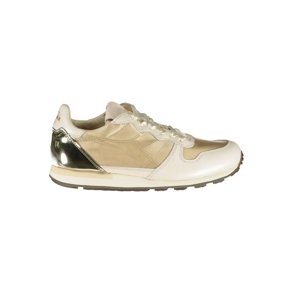 Diadora Beige Leather Women Sneaker - Style and Comfort Combined