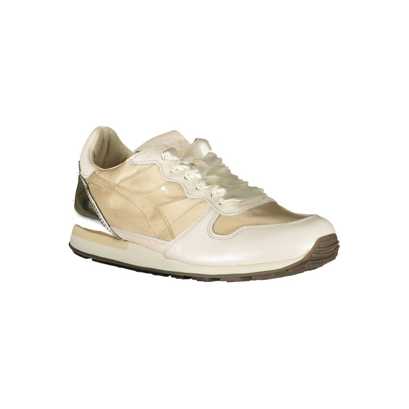 Diadora Beige Leather Women Sneaker - Style and Comfort Combined