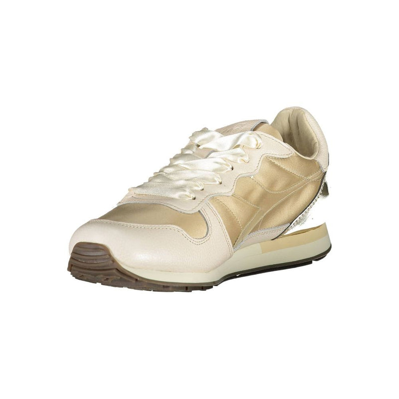 Diadora Beige Leather Women Sneaker - Style and Comfort Combined