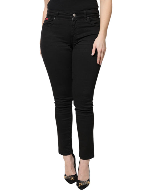 Dolce & Gabbana Jeans Denim Skinny Taille Haute Noir