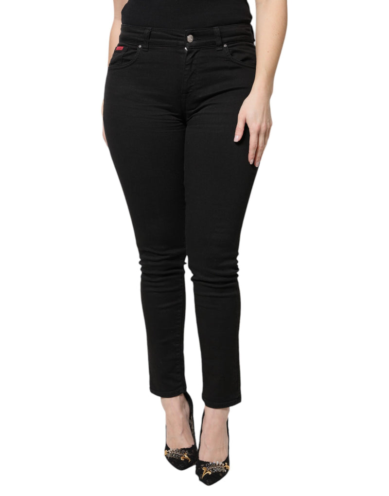 Dolce & Gabbana Jeans Denim Skinny Taille Haute Noir