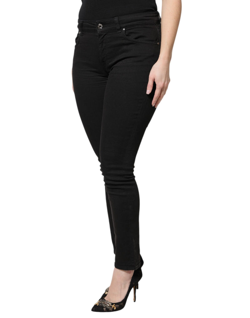Dolce & Gabbana Jeans Denim Skinny Taille Haute Noir