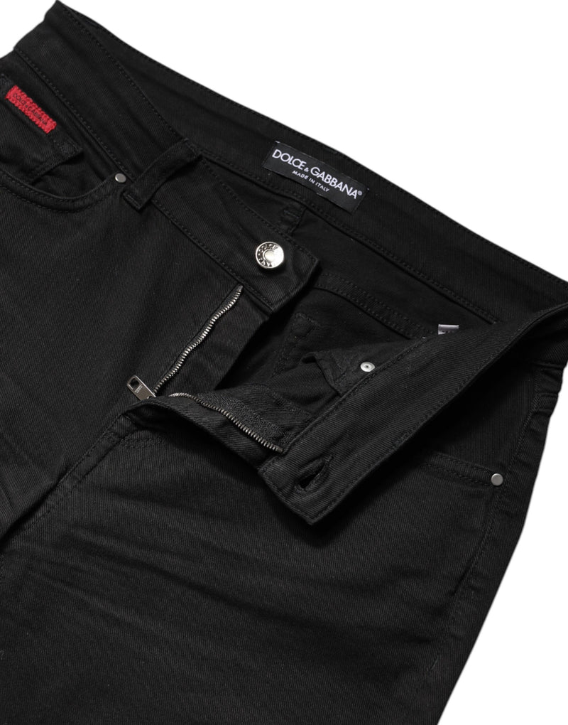 Dolce & Gabbana Jeans Denim Skinny Taille Haute Noir